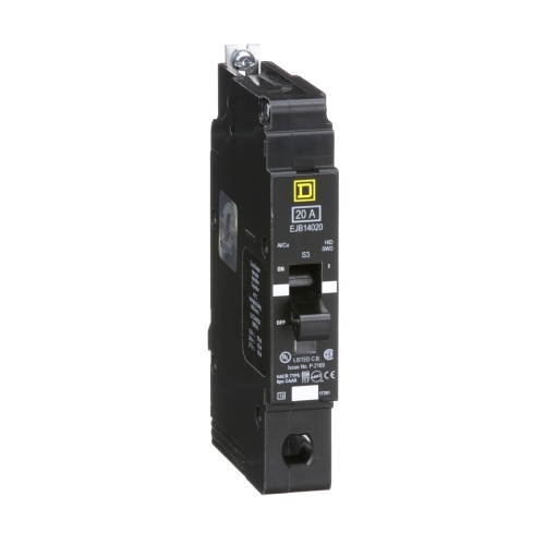 Schneider Electric EJB14020 E Frame, circuit breaker, 20 A, 1 pole, 277 V, 65/100 kA, bolt on