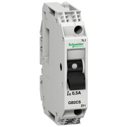 Schneider Electric GB2CS05 TeSys GB2 thermal magnetic circuit breaker, 1 P, 0.5 A, Id = 3.3 A