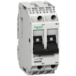 Schneider Electric GB2DB05 TeSys GB2 thermal magnetic circuit protector, 2 P, 0.5 A, Id = 6.6 A