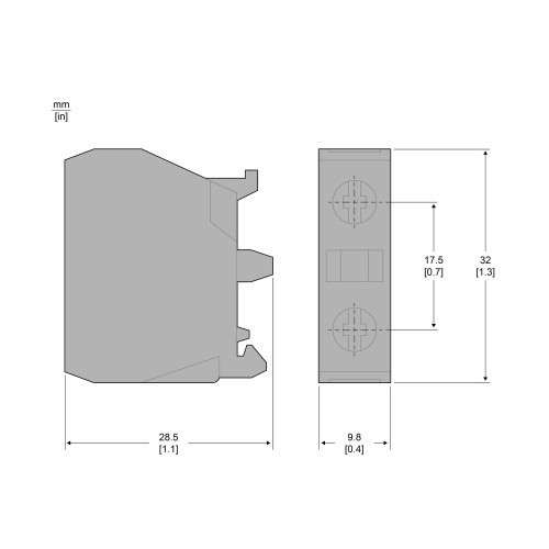 Schneider Electric GS1AM110 Auxiliary contacts, TeSys GS, 1 NO, early break, front mounting, for GS2 with front/side handle