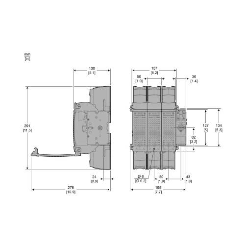 Schneider Electric GS2MU3N TeSys GS - switch-disconnector-fuse - 3 P - UL - 200 A- fuse size J