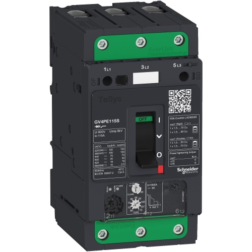 Schneider Electric GV4PE115B - TeSys GV4 Motor Circuit Breaker - 115 Amp, 3P