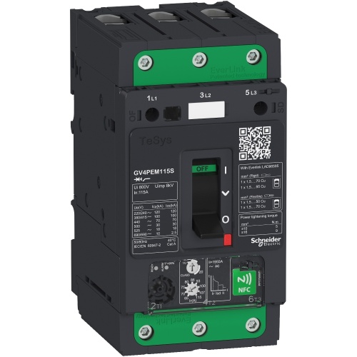 Schneider Electric GV4PEM80N - TeSys GV4 Motor Circuit Breaker - 80 Amp, 3P