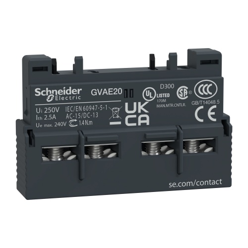 Schneider Electric GVAE20 TeSys GV2 & GV3 - auxiliary contact - 2 NO