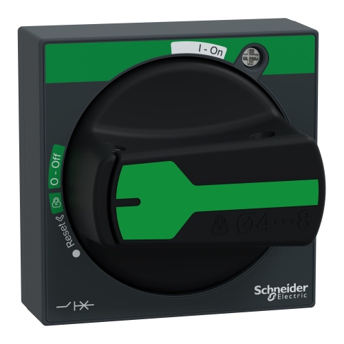 Schneider Electric GVAPB65 Rotary handle, TeSys GV2-GV3-U, IP65, black handle, without trip indication