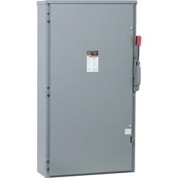 Schneider Electric H225R Safety switch, heavy duty, fusible, 400A, 2 poles, 125 hp, 50 hp, 240 VAC/250 VDC, NEMA 3R