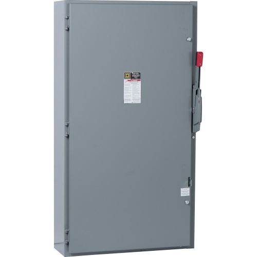 Schneider Electric H226 Safety switch, heavy duty, fusible, 600A, 2 poles, 200 hp, 240 VAC/250 VDC, NEMA 1