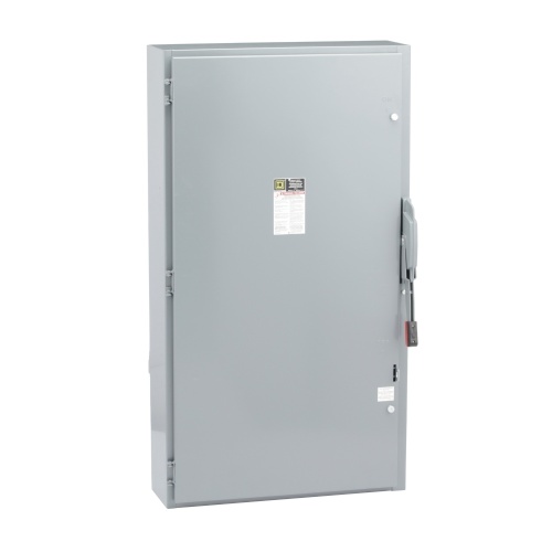 Schneider Electric H365N Safety switch, heavy duty, fusible, 400A, 3 poles, 250 hp, 600 VAC/DC, neutral factory installed, NEMA1