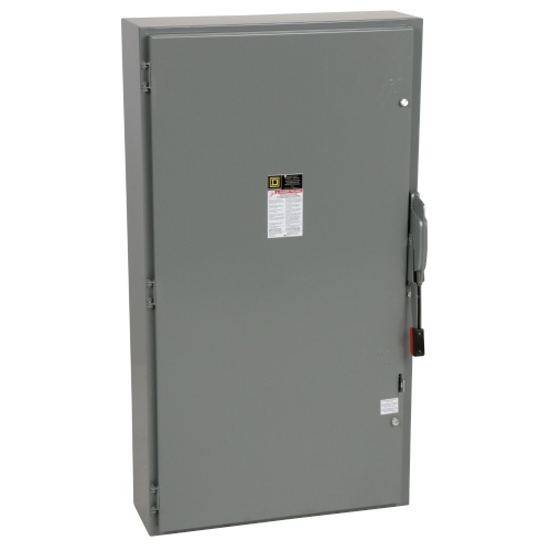 Schneider Electric H366 Safety switch, heavy duty, fusible, 600A, 3 poles, 500 hp, 600 VAC/DC, NEMA 1