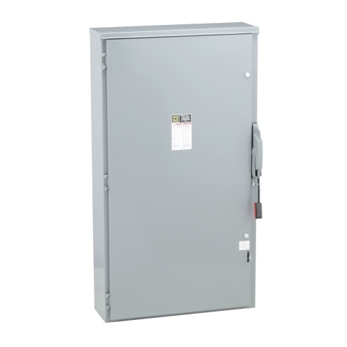 Schneider Electric H366NR Safety switch, heavy duty, fusible, 600A, 3 poles, 500 hp, 600 VAC/DC, NEMA 3R, neutral factory installed