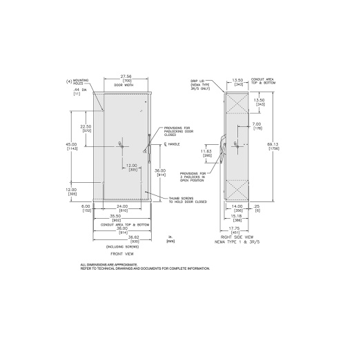 Schneider Electric H367 Safety switch, heavy duty, fusible, 800A