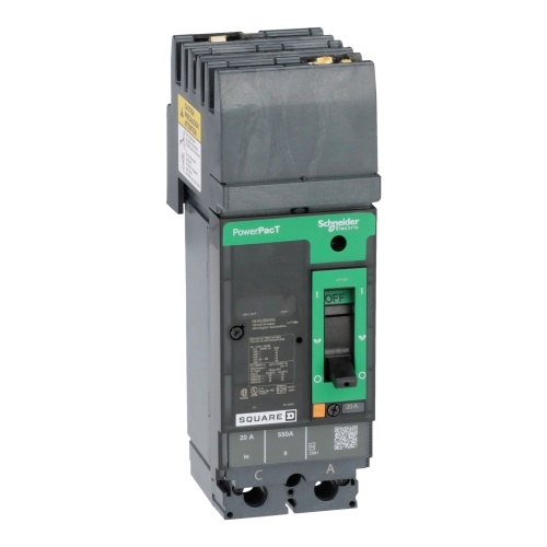 Schneider Electric HDA260205 Circuit breaker, PowerPact H, I Line, thermal magnetic, 20A, 2 pole, 600V, 14kA, phase CA