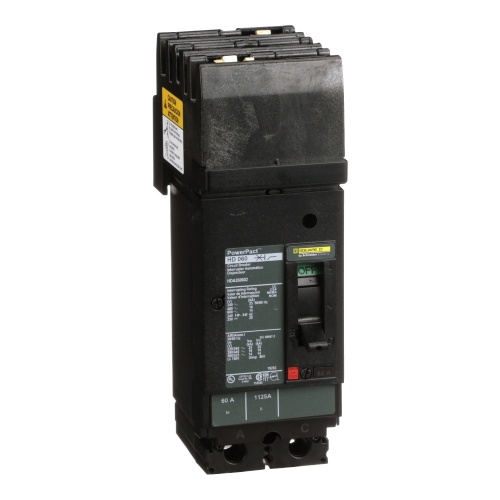 Schneider Electric HDA260602 Circuit breaker, PowerPact H, I Line, thermal magnetic, 60A, 2 pole, 600V, 14kA, phase AC