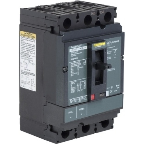 Schneider Electric HDL36100U53X - PowerPact H Circuit breaker, 100 Amp, Three Pole, 25 kA, 690 VAC
