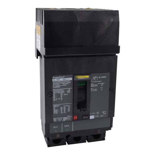 Schneider Electric HLA36060 Circuit breaker, PowerPact H, I Line, thermal magnetic, 60A, 3 pole, 600V, 50kA, phase ABC