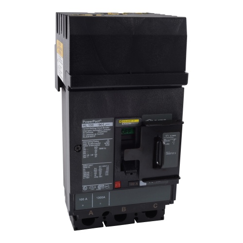 Schneider Electric HLA36100U53X - PowerPact H Circuit breaker, 100 Amp, Three Pole, 125 kA, 690 VAC