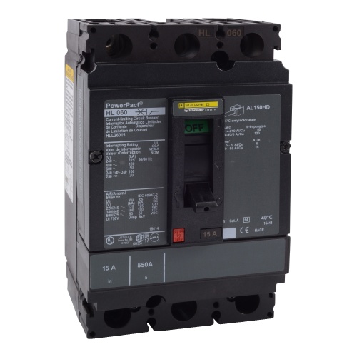 Schneider Electric HLL26040 - PowerPact H Circuit breaker, 40 Amp, Two Pole, 125 kA, 690 VAC