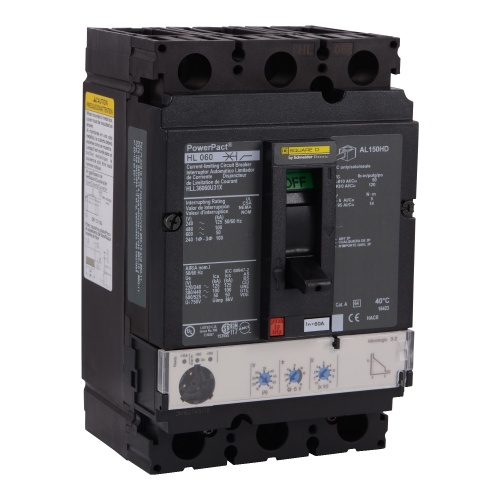 Schneider Electric HLL36150U31X - PowerPact H Circuit breaker, 150 Amp, Three Pole, 125 kA, 690 VAC