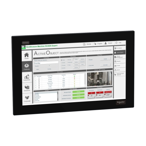 Schneider Electric HMIDM6800WC - 19w Display module, Harmony P6, Full HD, 16M colors, PCAP Multi Touch (2 points) with optimized noise filter