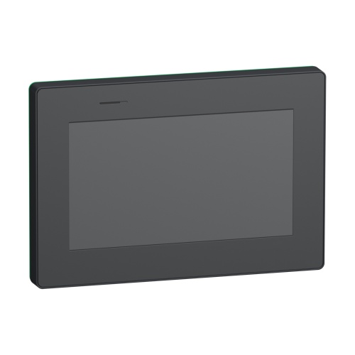 Schneider Electric HMISTM6400FW - Touch panel display, Harmony ST6, 7"W display, 1COM, 2Ethernet, USB host&device, 24 VDC, no Logo on front display