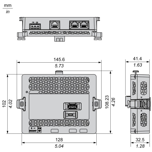 Schneider Electric HMISTM6BOXIOT - Edge Box HMI, Harmony ST6, 1COM, 2Ethernet, 2 USB, 24 VDC