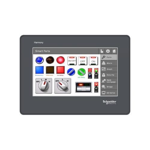 Schneider Electric HMISTO715 4.3 inch HMI Screen 12 VDC-24 VDC 7.5 Watts, Full Color Touch Screen Interface UL 61010 2 Fastener mount to panel