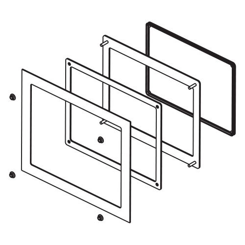 Schneider Electric HMIZHAT7W1 - Panel cutout adapter,Harmony P6, to mount 15-inch wide display module in cutout for Harmony GTU (15" wide)