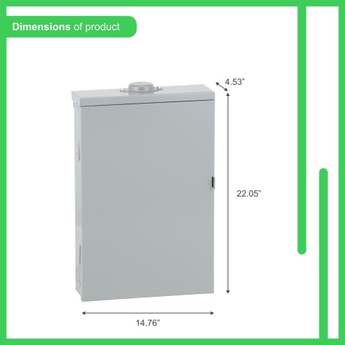 Schneider Electric HOM2040L125PRB Load Center - 125 Amp, 120/240 VAC, 40 Spaces, NEMA 3R