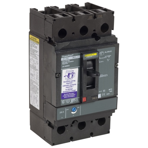 Schneider Electric JDL36200SK - PowerPact J Circuit breaker, 200 Amp, Three Pole, 25 kA, 600 VAC