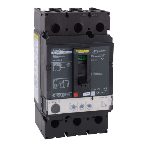 Schneider Electric JGL34250WU31X - PowerPact J Circuit breaker, 250 Amp, Three Pole, 65 kA, 480/277 VAC