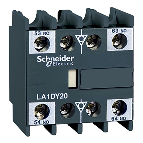 Schneider Electric LA1DZ31 Auxiliary contact block, TeSys D, 2NO (sealed) + 1NO + 1NC, front mounting, screw terminals