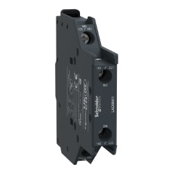 Schneider Electric LAD8N11 TeSys D Auxiliary Contacts Block, 1NO-1NC, 10A,Instantaneous, Side,