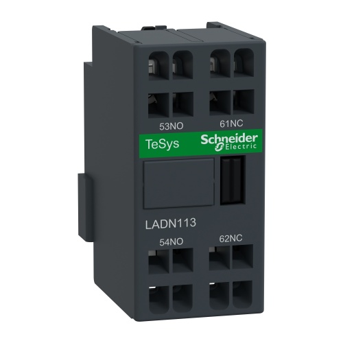 Schneider Electric LADN113 Auxiliary contact block, TeSys D, 1NO + 1NC, front mounting, spring terminals