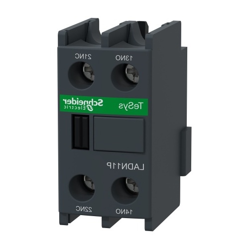 Schneider Electric LADN11P Auxiliary contact block, TeSys D, 1NO + 1NC, front mounting, screw clamp terminals, EN 50012