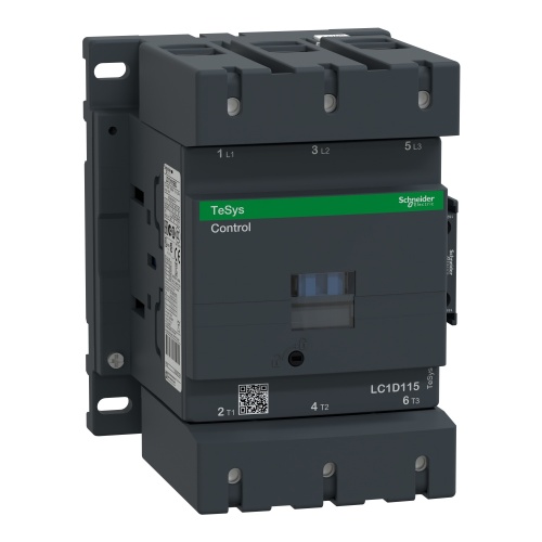 Schneider Electric LC1D115BD TeSys D Non-Reversing contactor - 3P(3 NO) - AC-3 - <= 440 V 115 A - 24 V DC standard coil