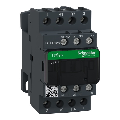 Schneider Electric LC1D128E7 TeSys D Non-Reversing contactor - 4P(2 NO + 2 NC) - AC-1 - <= 440 V 25 A - 48 V AC coil