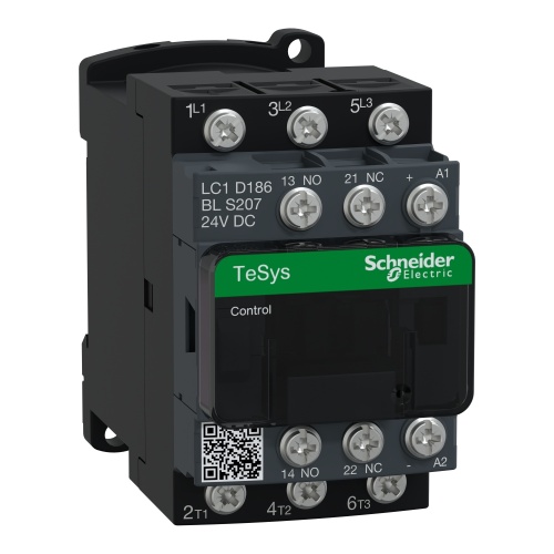 Schneider Electric LC1D186BLS207 TeSys D Railway offer EN 45545 contactor S207 - 3P (3NO) AC-3 18A <=440V - coil 24V DC low