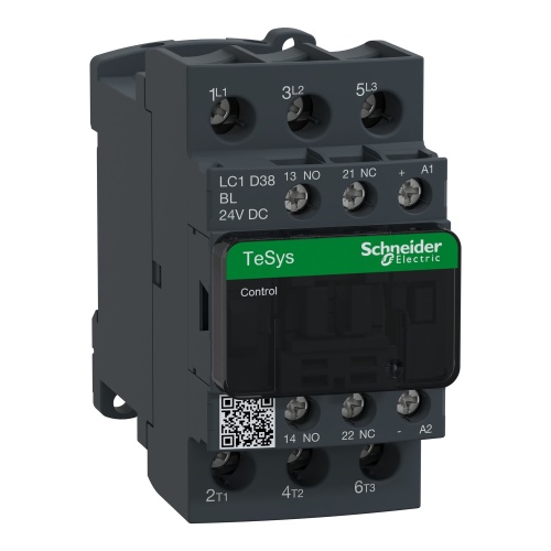 Schneider Electric LC1D38BL TeSys D Non-Reversing contactor - 3P(3 NO) - AC-3 - <= 440 V 38 A - 24 V DC low cons coil