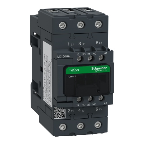 Schneider Electric LC1D40AE7 TeSys D Non-Reversing contactor - 3P(3 NO) - AC-3 - <= 440 V 40 A - 48 V AC 50/60 Hz coil