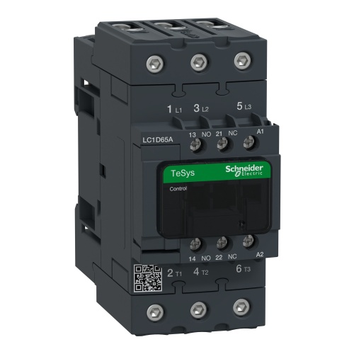 Schneider Electric LC1D65AM7 TeSys D Non-Reversing contactor - 3P(3 NO) - AC-3 - <= 440 V 65 A - 220 V AC 50/60 Hz coil