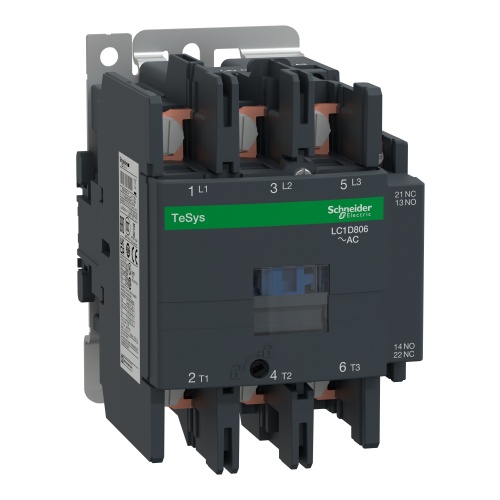 Schneider Electric LC1D806K7 TeSys D Non-Reversing contactor - 3P(3 NO) - AC-3 - <= 440 V 80 A - 100 V AC 50/60 Hz coil