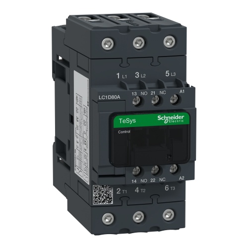 Schneider Electric LC1D80AU7 - TeSys Deca Contactor - 80 Amp, 240 VAC, 3P