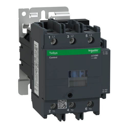 Schneider Electric LC1D80ED TeSys D Non-Reversing contactor - 3P(3 NO) - AC-3 - <= 440 V 80 A - 48 V DC standard coil