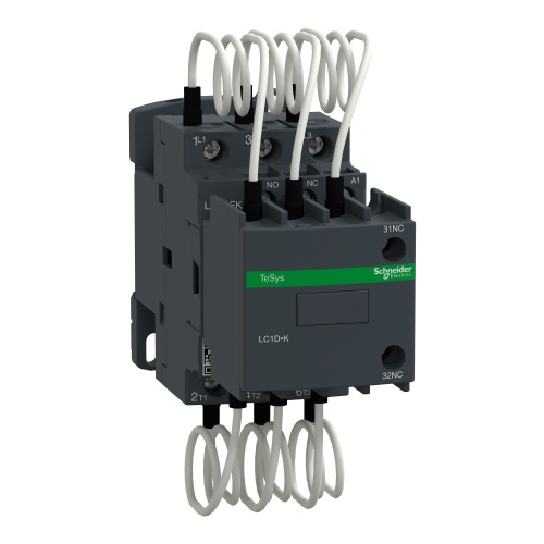 Schneider Electric LC1DFKB7 Capacitor contactor, TeSys D, 12.5 kVAR at 400 V/50 Hz, coil 24 V AC 50/60 Hz
