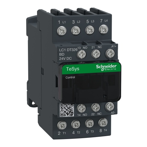 Schneider Electric LC1DT326BD TeSys D Non-Reversing contactor - 4P(4 NO) - AC-1 - <= 440 V 32 A - 24 V DC standard coil
