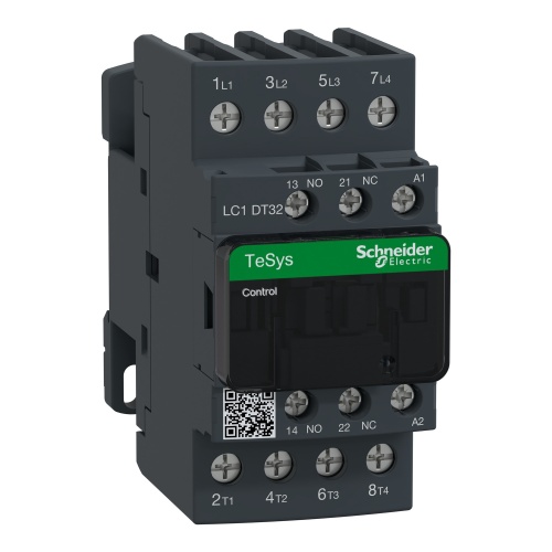 Schneider Electric LC1DT32B7 TeSys D Non-Reversing contactor - 4P(4 NO) - AC-1 - <= 440 V 32 A - 24 V AC 50/60 Hz coil