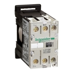 Schneider Electric LC1SKGC200M7 Mini Contactor - 5 Amp, Two Pole, 220 VAC Coil, 2 NO