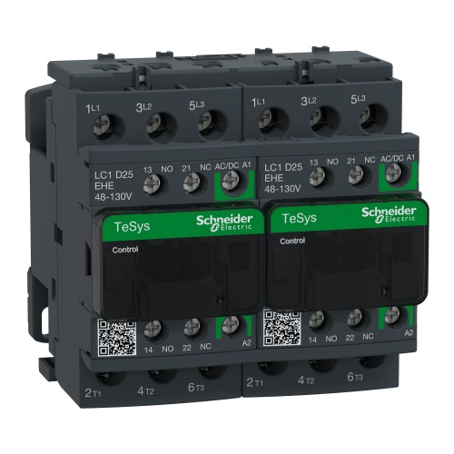 Schneider Electric LC2D25EHE - TeSys Deca Contactor - 25 Amp, 130 VAC/DC, 3P
