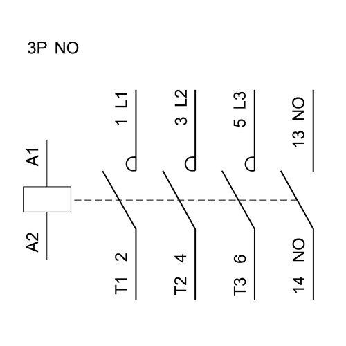 Schneider Electric LP1K1210JD TeSys K Non-Reversing contactor - 3P - AC-3 <= 440 V 12 A - 1 NO aux. - 12 V DC coil