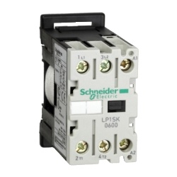 Schneider Electric LP1SK0600BD Mini Contactor - 12 Amp, Two Pole, 24 VDC Coil, 2 NO